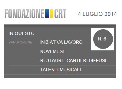 NUOVI BANDI  FONDAZIONE CRT