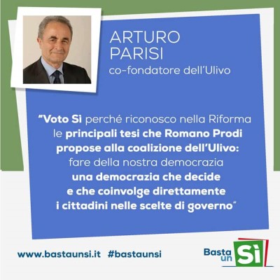 REFERENDUM E ULIVO : IL SI DI ARTURO PARISI