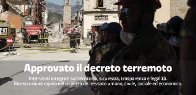 APPROVATO IL DL TERREMOTO