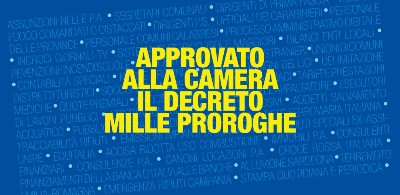 APPROVATO IL DECRETO MILLEPROROGHE