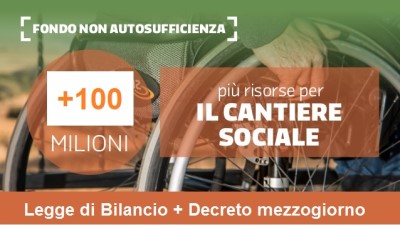 IL FONDO PER LE NON AUTOSUFFICIENZE ARRIVA A 500 MILIONI DI EURO PER IL 2017