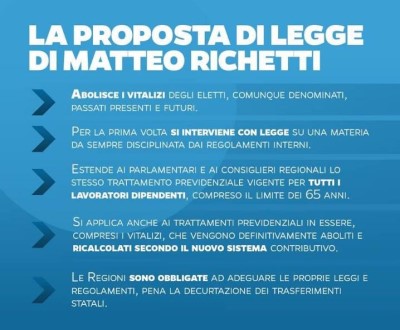 APPROVATO DISEGNO LEGGE PER RICALCOLO VITALIZI EX PARLAMENTARI