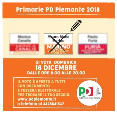 DOMENICA 16 DICEMBRE LE PRIMARIE. TUTTI IMPEGNATI SU MAURO MARINO