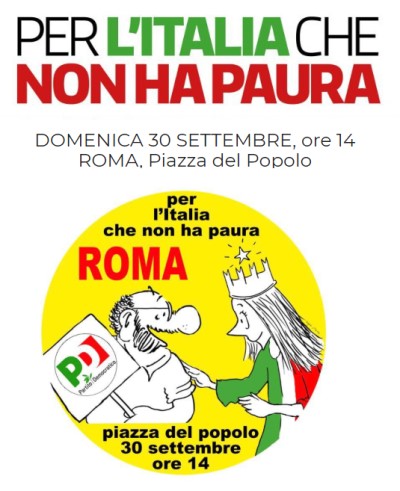 DOMENICA 30 SETTEMBRE CON IL PD A ROMA