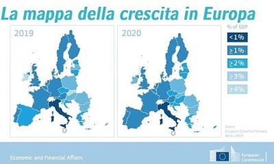 LE PREVISIONI UE VEDONO L’ITALIA IN FRENATA