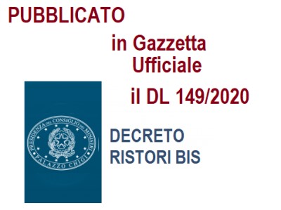 Pubblicato in Gazzetta Ufficiale  RISTORI BIS