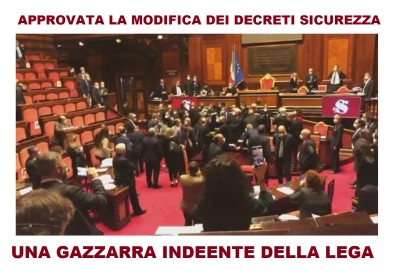 IL DECRETO DI CORREZIONE DEI DECRETI SICUREZZA E' LEGGE