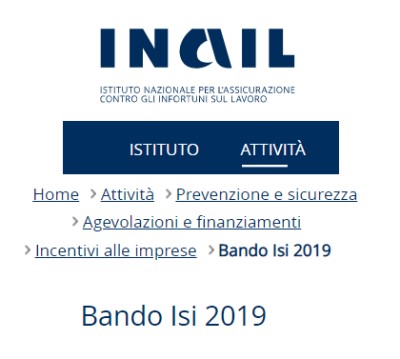 BANDO INAIL 2020