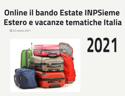 ESTATE INPSIEME ITALIA ED ESTERO 2021