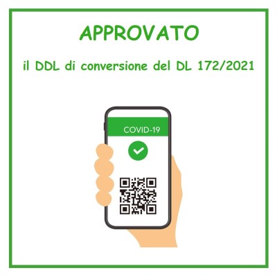 APPROVATA LEGGE DI CONVERSIONE DL 172, GREEN PASS,  NUOVE REGOLE E NUOVI OBBLIGHI