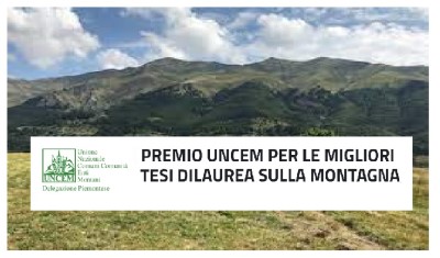 PREMIO PER LE MIGLIORI TESI DI LAUREA SULLO SVILUPPO SOCIO-ECONOMICO DELLA MONTAGNA