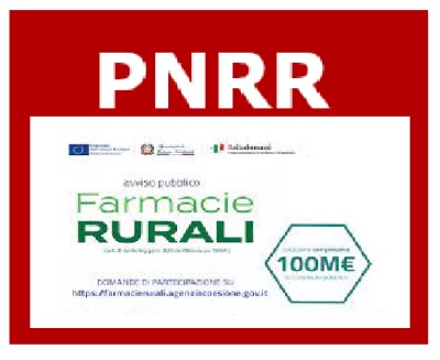 PNRR: CONSOLIDAMENTO DELLE FARMACIE RURALI
