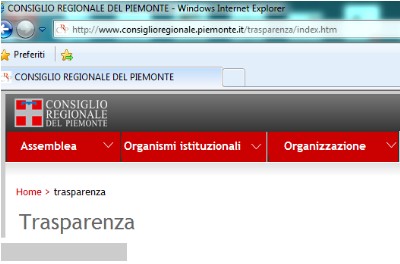 In merito alla trasparenza