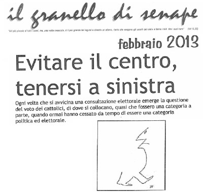 EVITARE IL CENTRO TENERSI A SINISTRA ..............