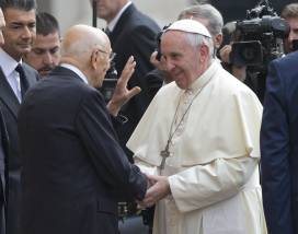 INCONTRO TRA PAPA FRANCESCO E IL  PRESIDENTE NAPOLITANO